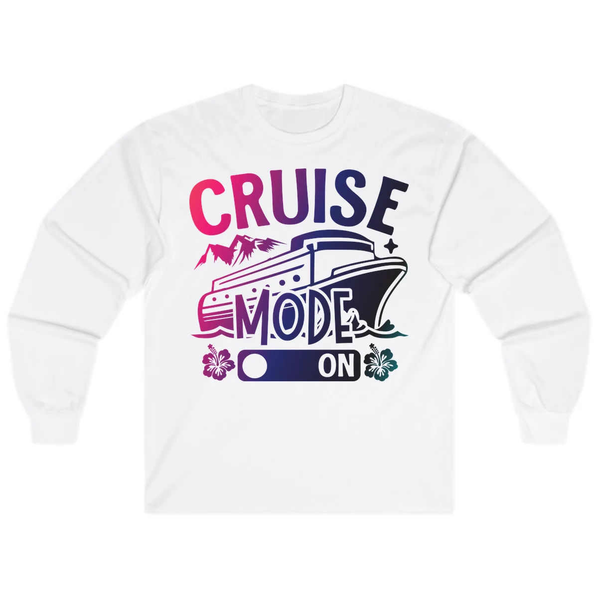 Cruise Mode On Long Sleeve in White