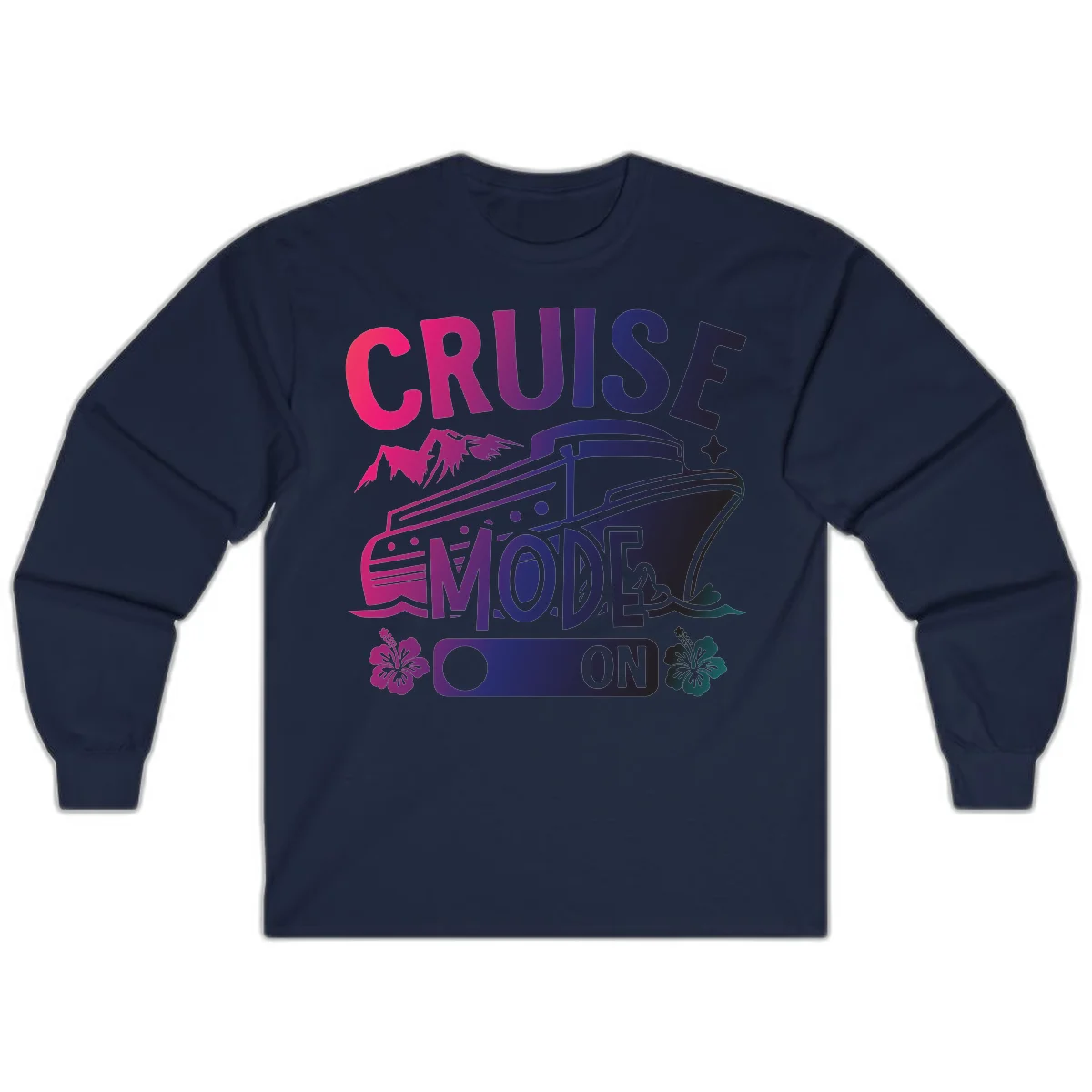 Cruise Mode On Long Sleeve in Navy