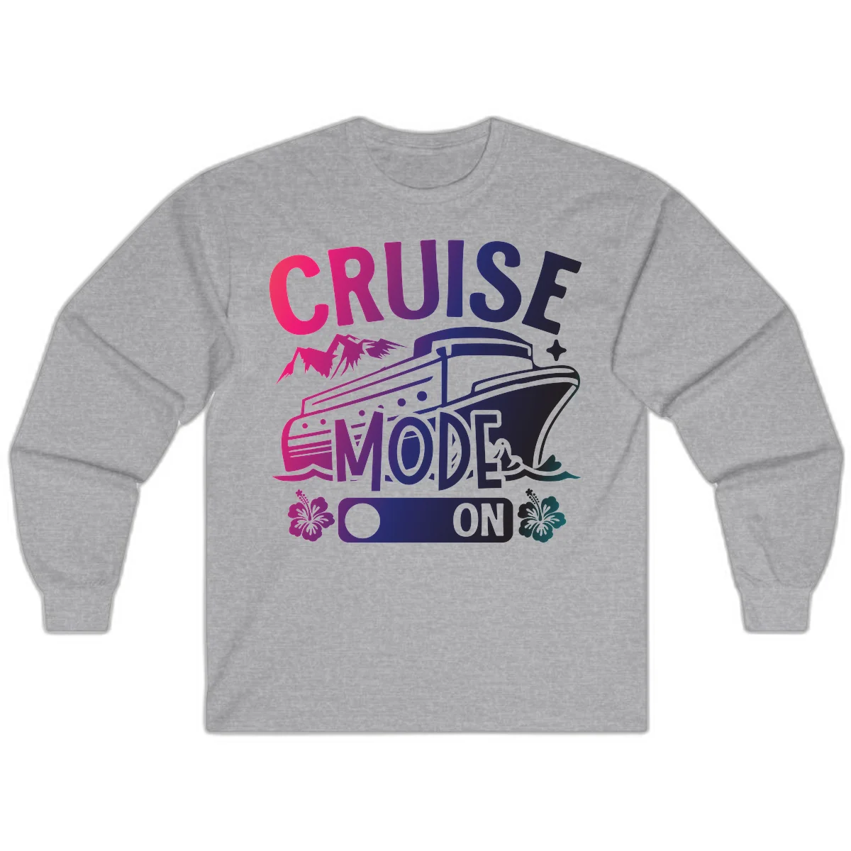 Cruise Mode On Long Sleeve in Sport Grey