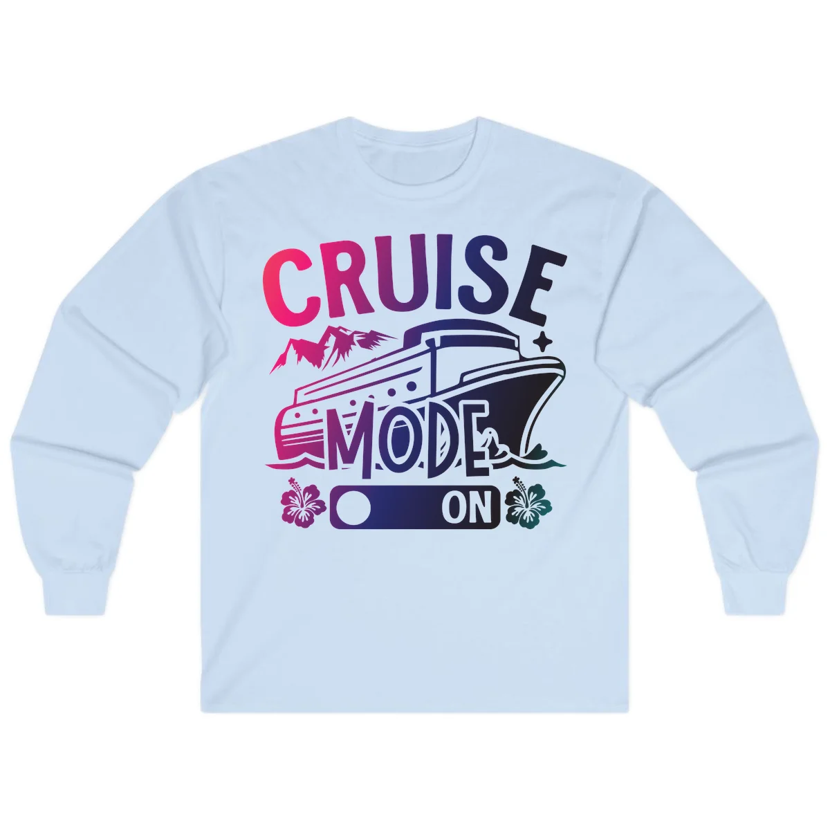 Cruise Mode On Long Sleeve in Light Blue