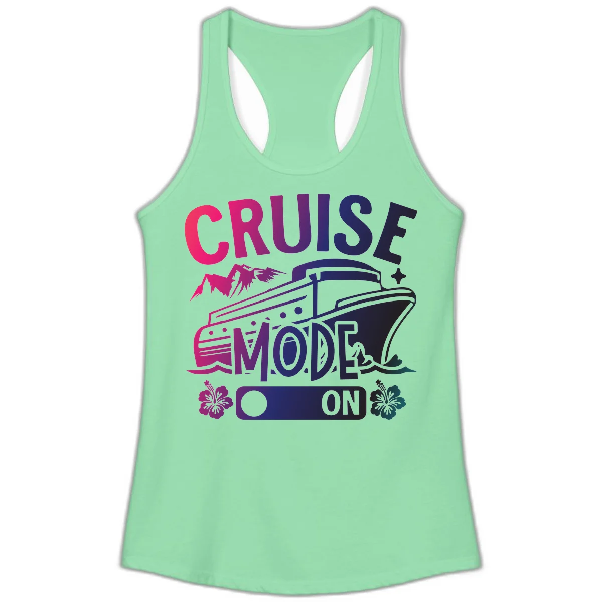 Cruise Mode On Ladies Tank in Solid Mint