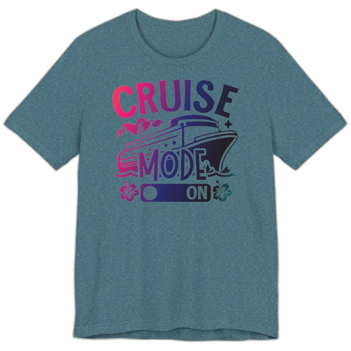 Cruise Mode On Premium T-Shirt in Heather Deep Teal