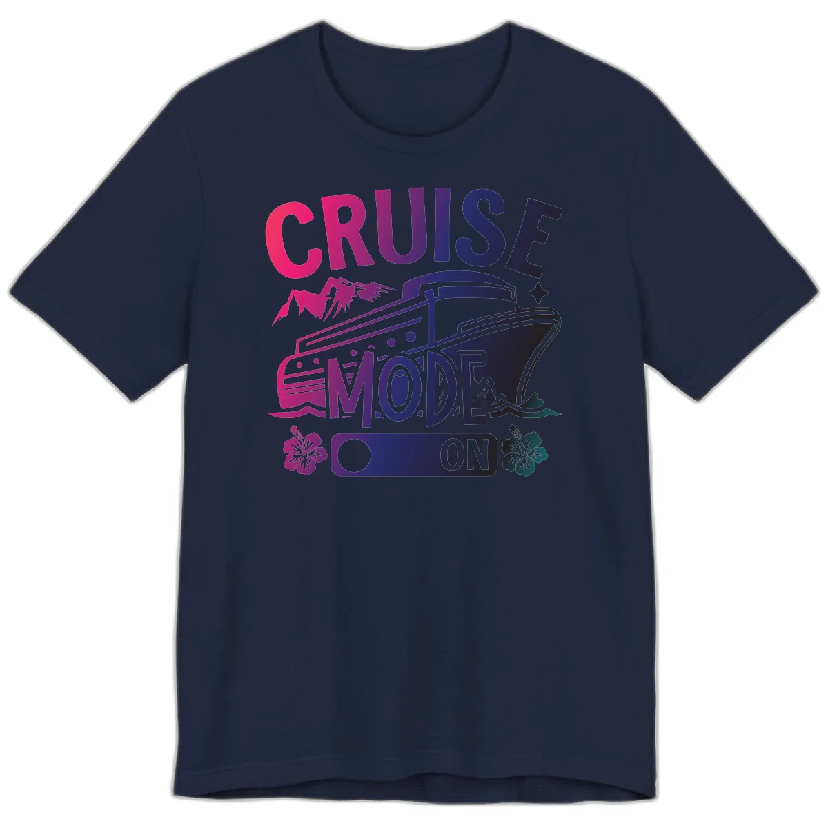 Cruise Mode On Premium T-Shirt in Navy