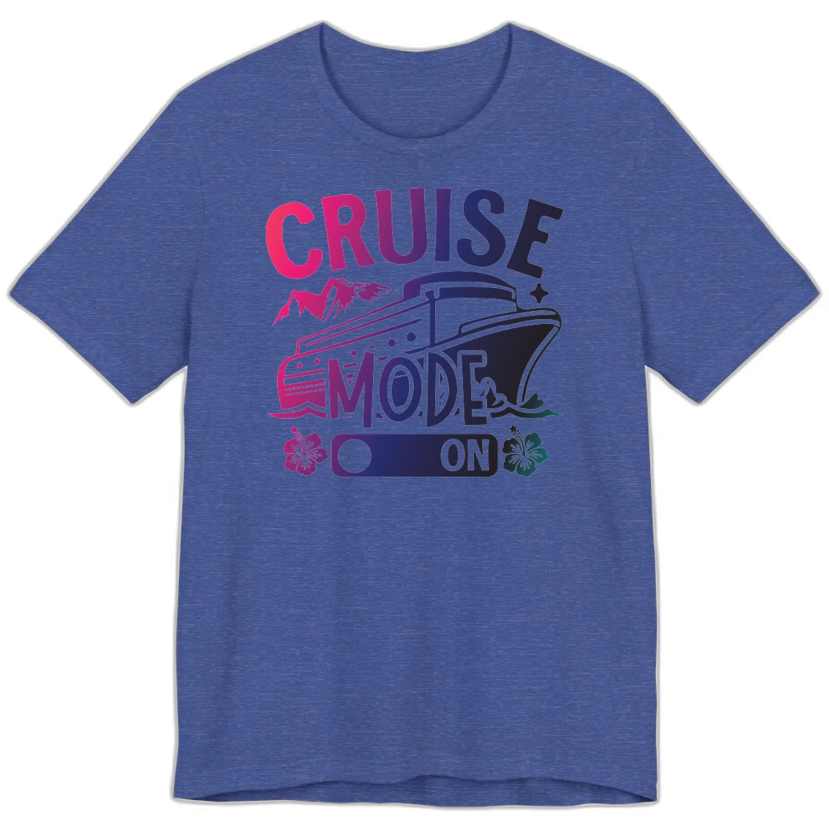 Cruise Mode On Premium T-Shirt in Heather True Royal