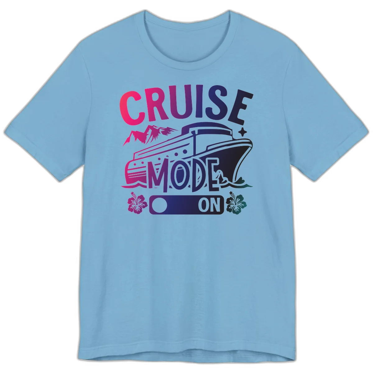 Cruise Mode On Premium T-Shirt in Ocean Blue