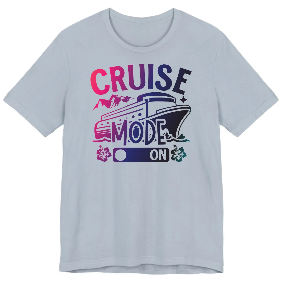 Cruise Mode On Premium T-Shirt in Light Blue