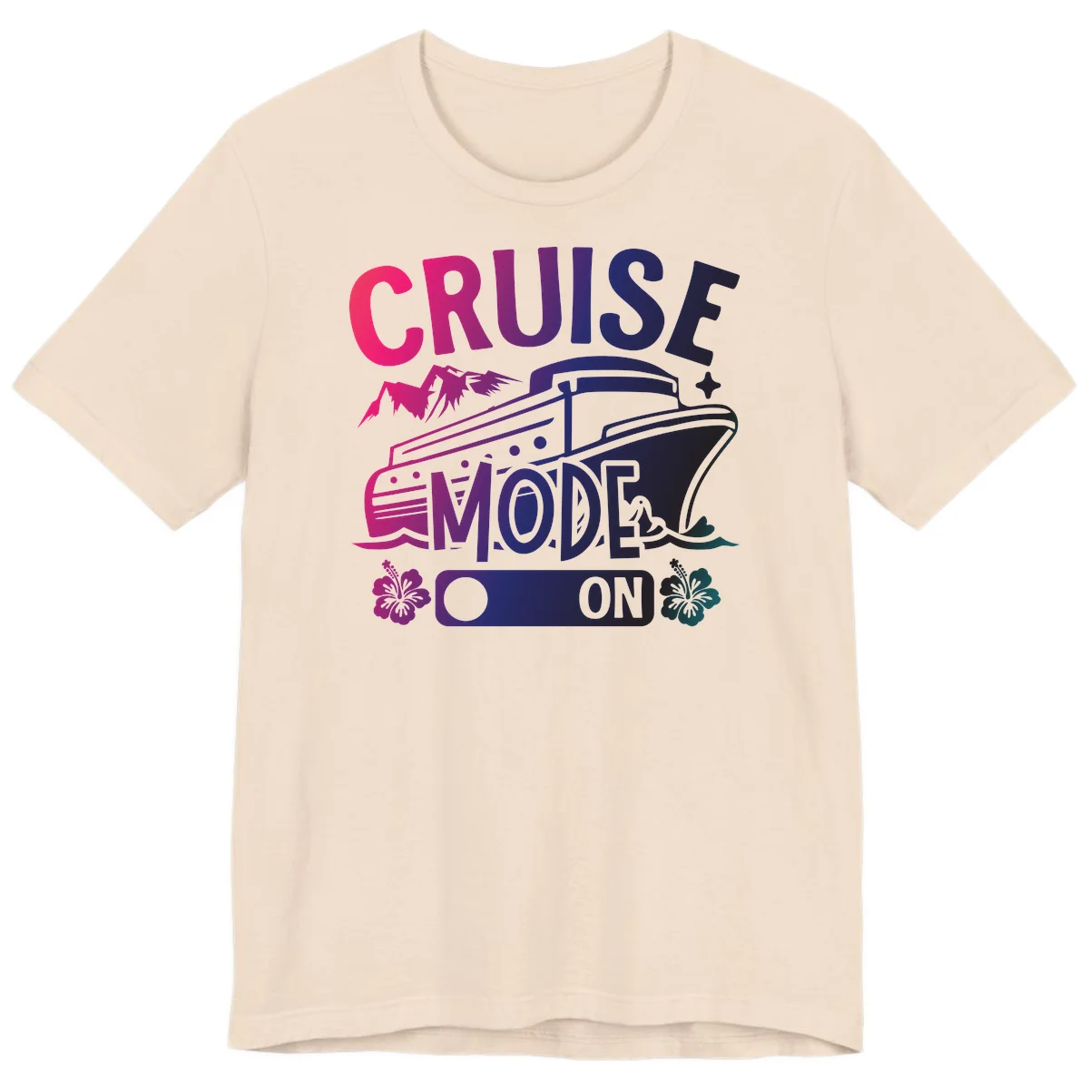 Cruise Mode On Premium T-Shirt in Soft Cream