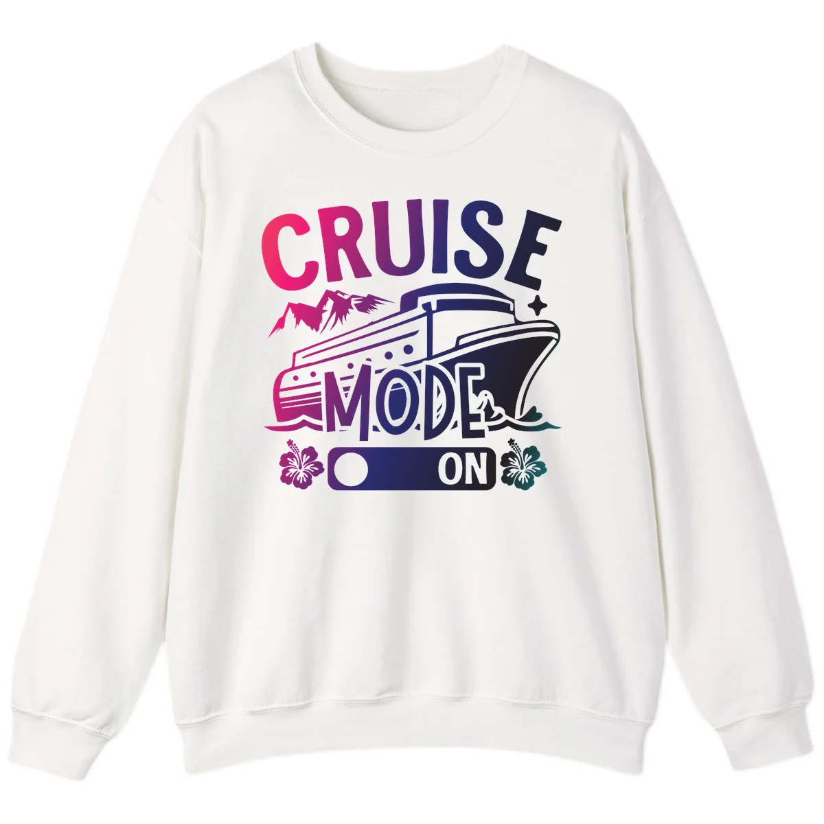 Cruise Mode On Sweatshirt in White