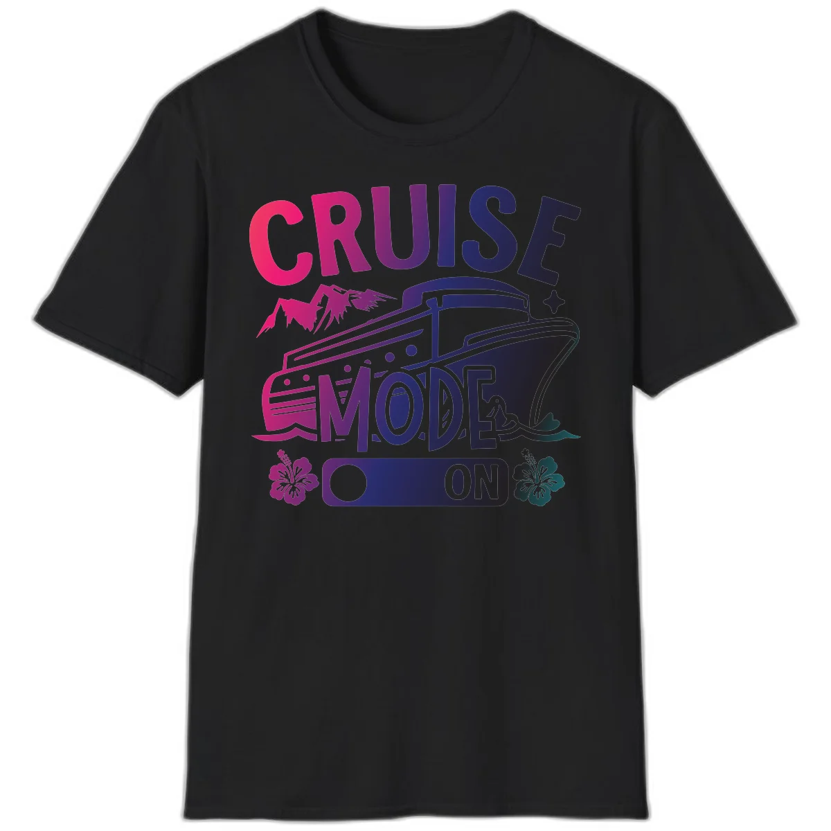 Cruise Mode On T-Shirt in Black