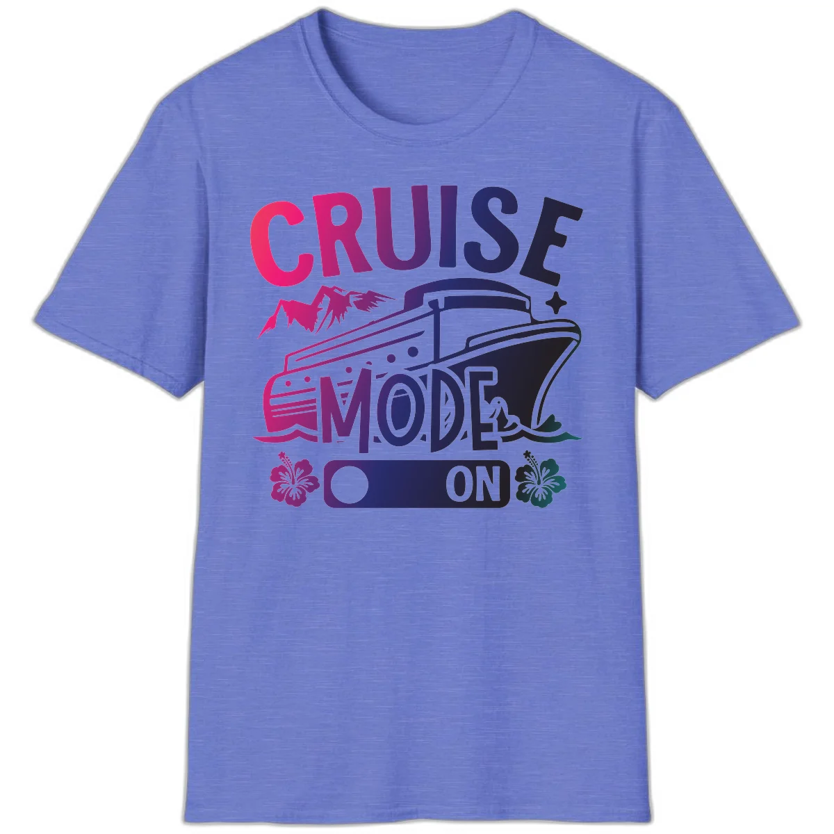 Cruise Mode On T-Shirt in Heather Royal
