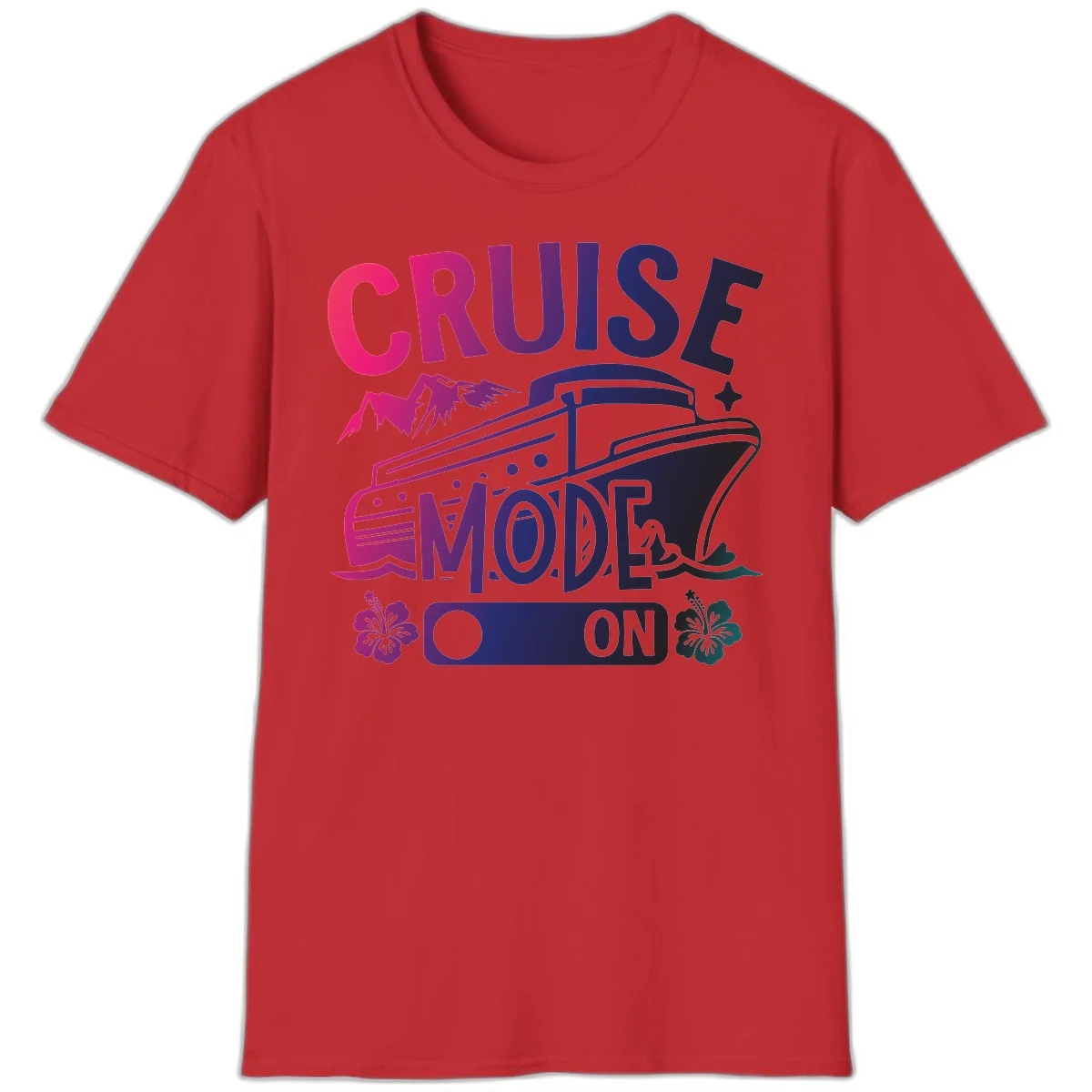Cruise Mode On T-Shirt in Red