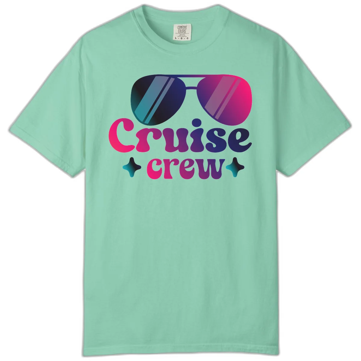 Cruise Crew Vibes Comfort Color T-Shirt in Island Reef