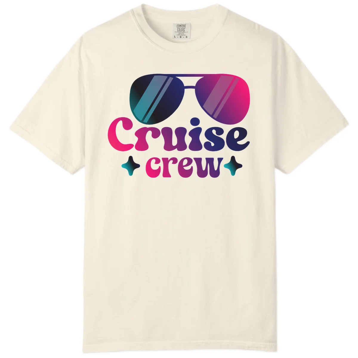Cruise Crew Vibes Comfort Color T-Shirt in Ivory
