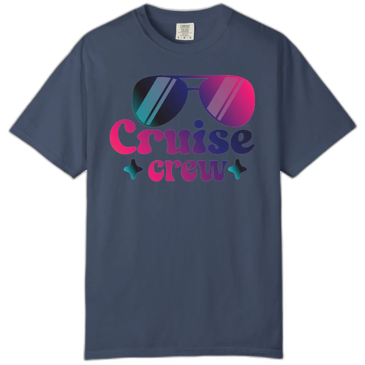 Cruise Crew Vibes Comfort Color T-Shirt in Midnight