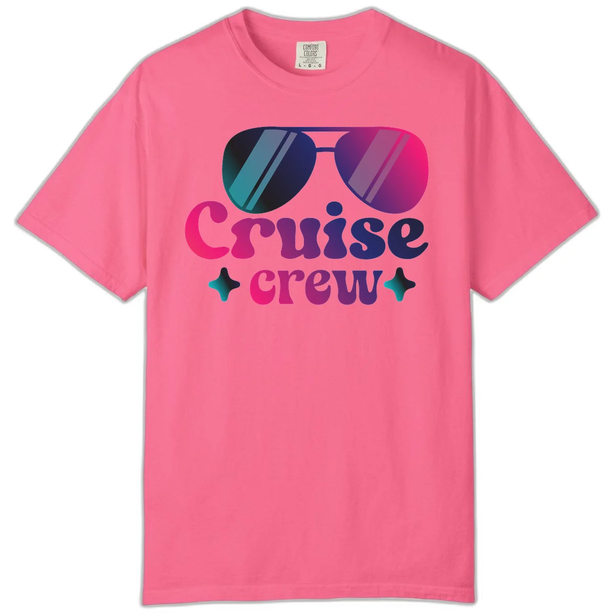 Cruise Crew Vibes Comfort Color T-Shirt in Crunchberry