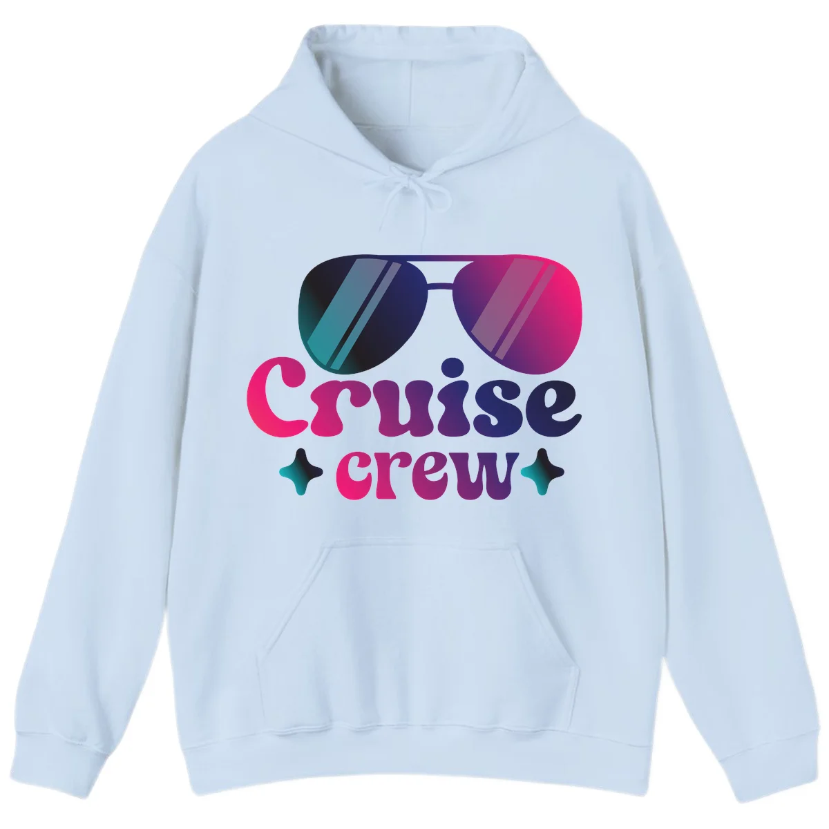 Cruise Crew Vibes Hoodie in Light Blue