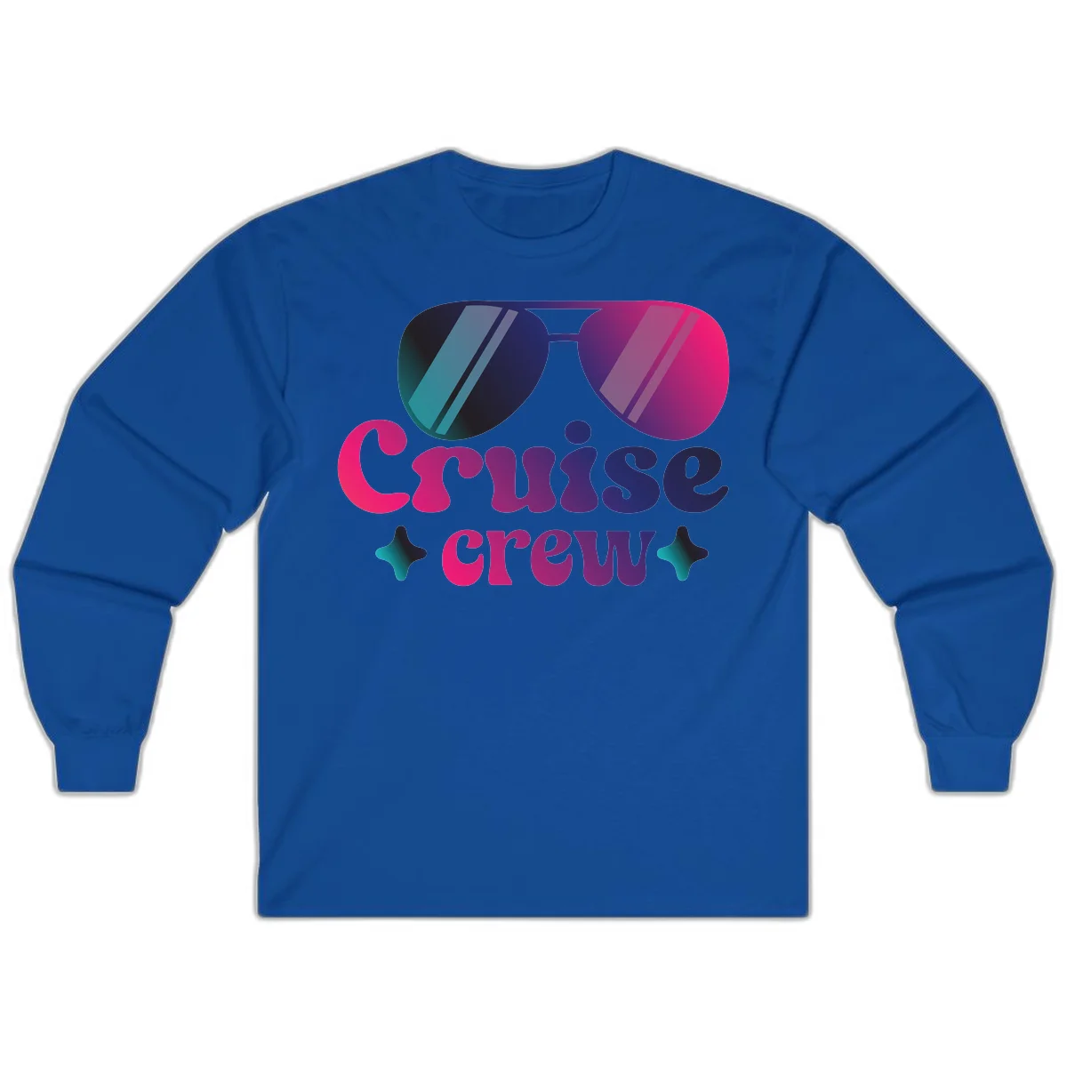 Cruise Crew Vibes Long Sleeve T-Shirt in Royal