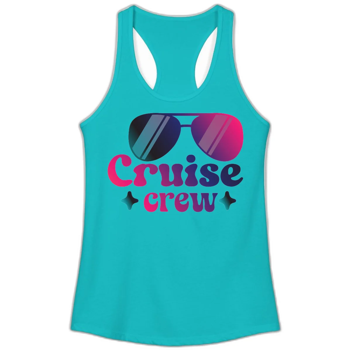 Cruise Crew Vibes Ladies Tank Top in Tahiti Blue