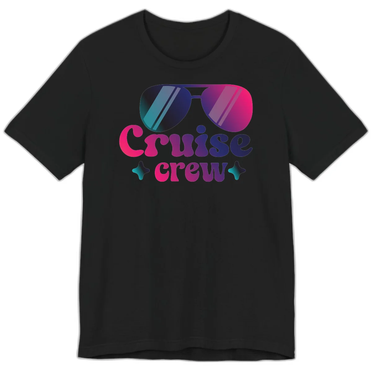 Cruise Crew Vibes Premium T-Shirt in Black