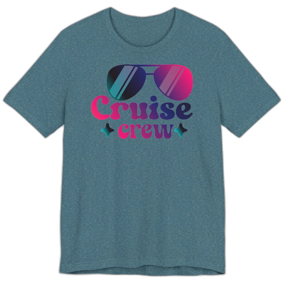 Cruise Crew Vibes Premium T-Shirt in Heather Deep Teal