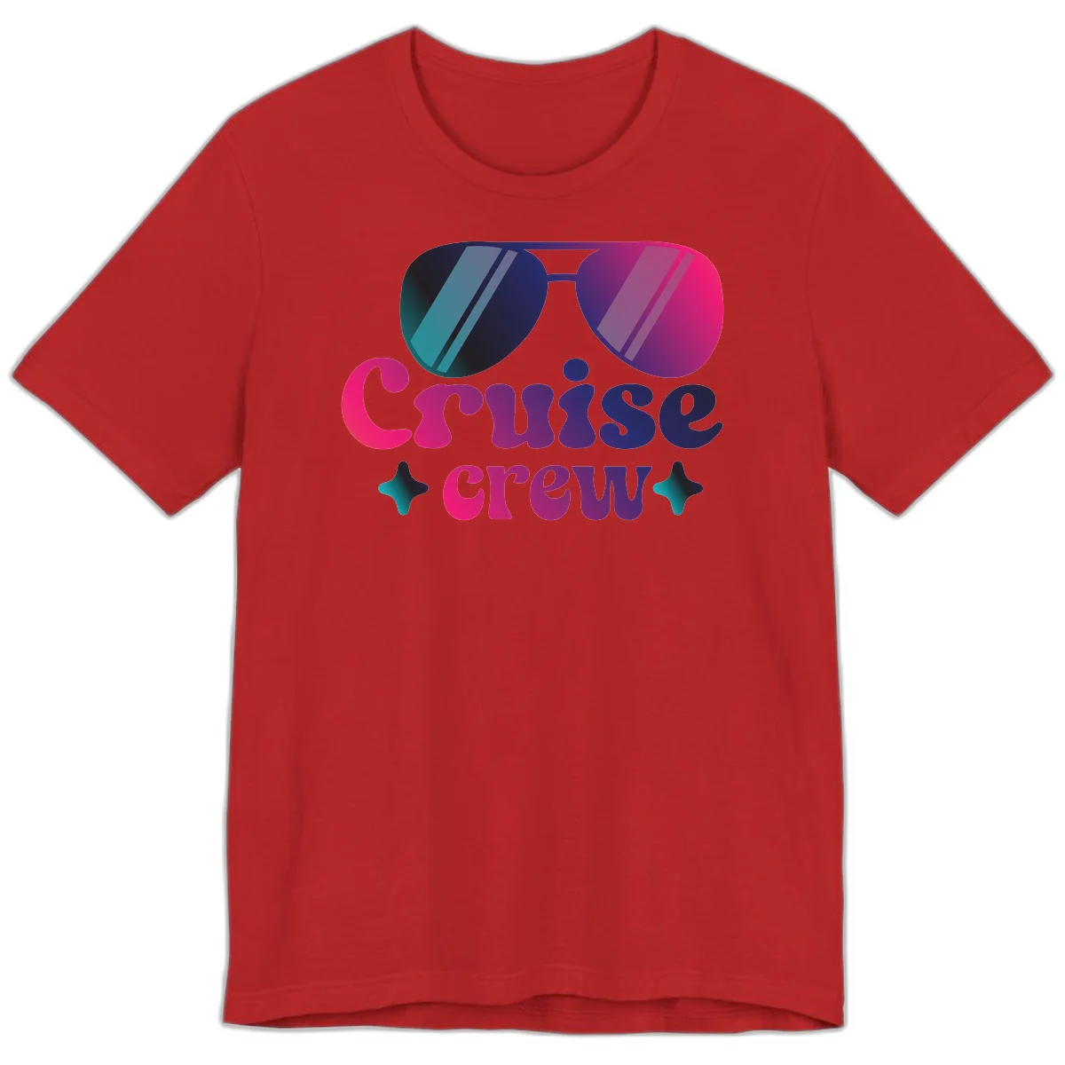 Cruise Crew Vibes Premium T-Shirt in Red