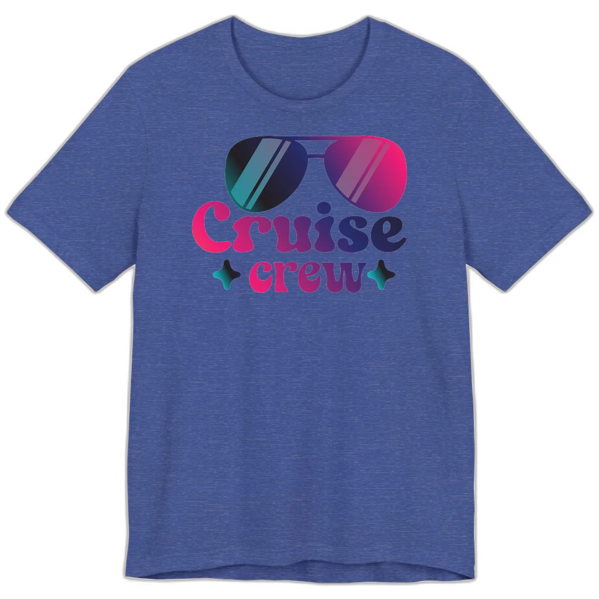 Cruise Crew Vibes Premium T-Shirt in Heather True Royal