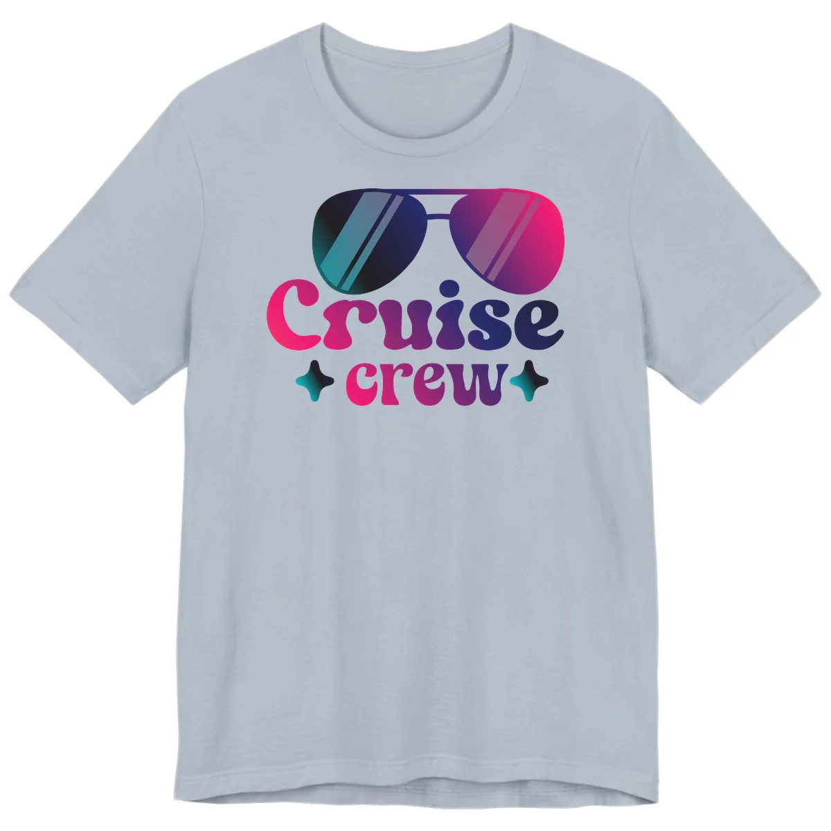 Cruise Crew Vibes Premium T-Shirt in Light Blue