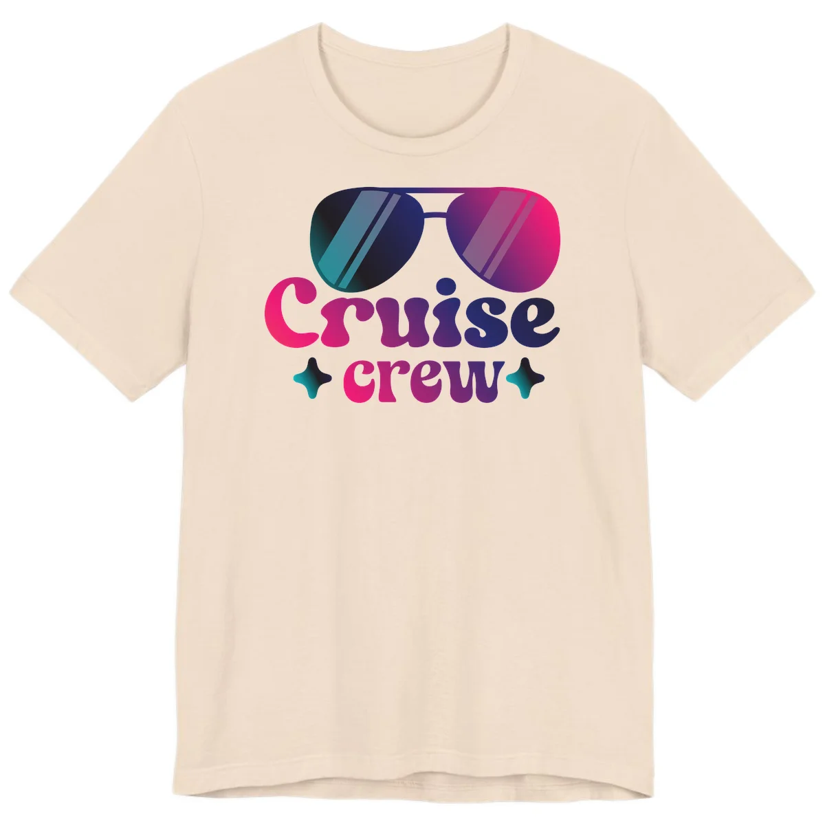 Cruise Crew Vibes Premium T-Shirt in Soft Cream