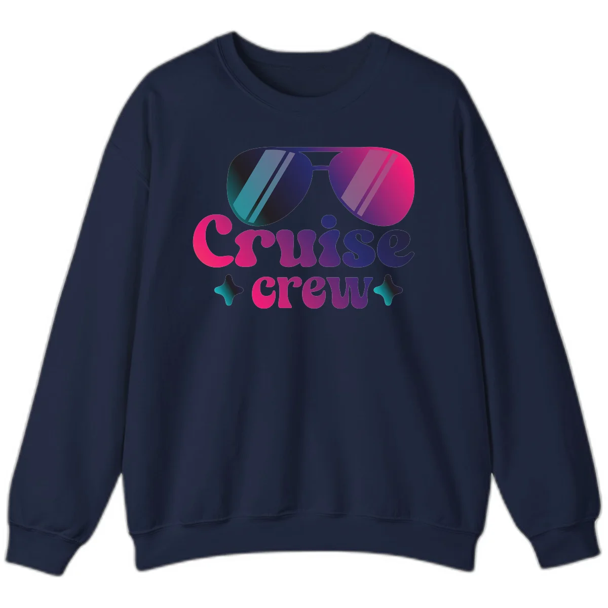 Cruise Crew Vibes Crewneck Sweatshirt in Navy
