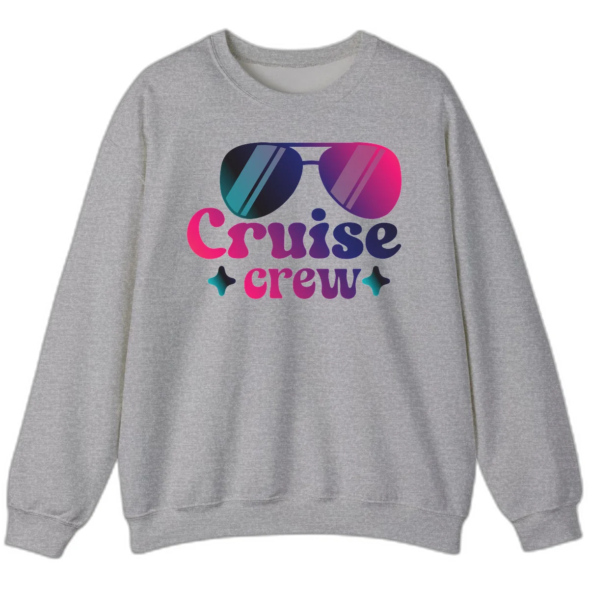 Cruise Crew Vibes Crewneck Sweatshirt in Sport Grey