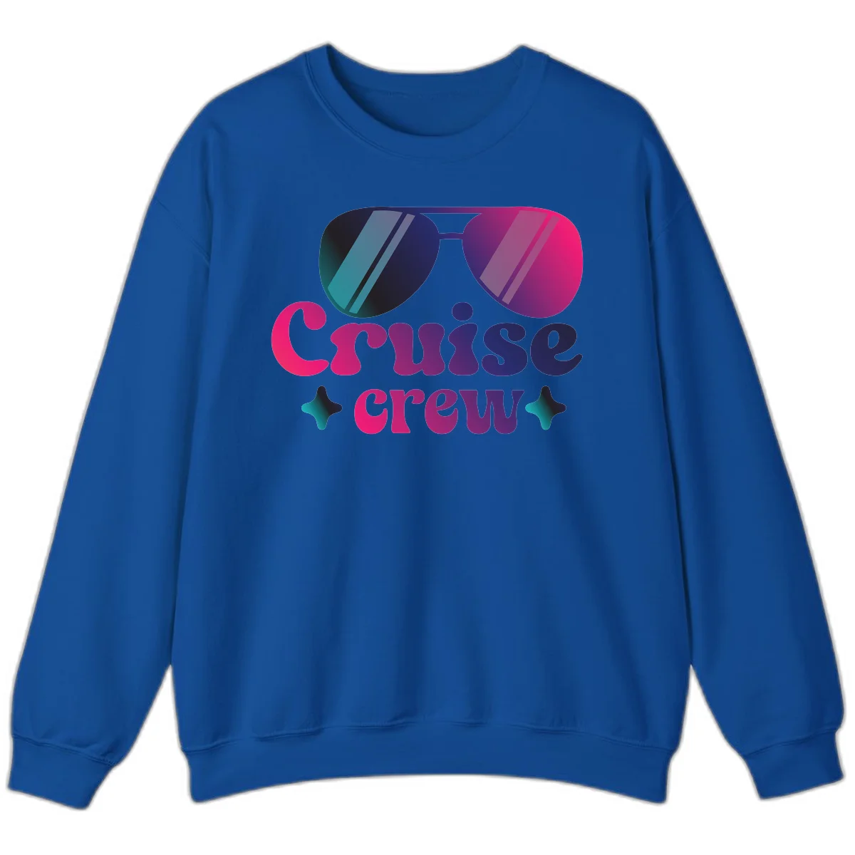 Cruise Crew Vibes Crewneck Sweatshirt in Royal