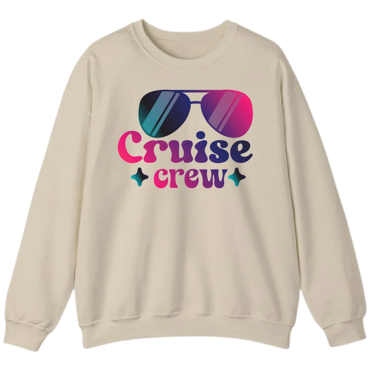 Cruise Crew Vibes Crewneck Sweatshirt in Sand