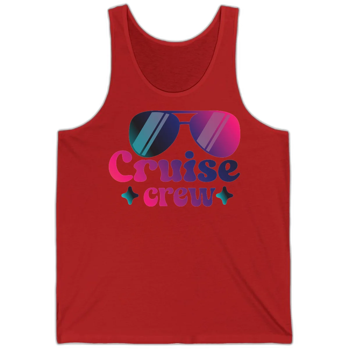 Cruise Crew Vibes Tank Top in Red