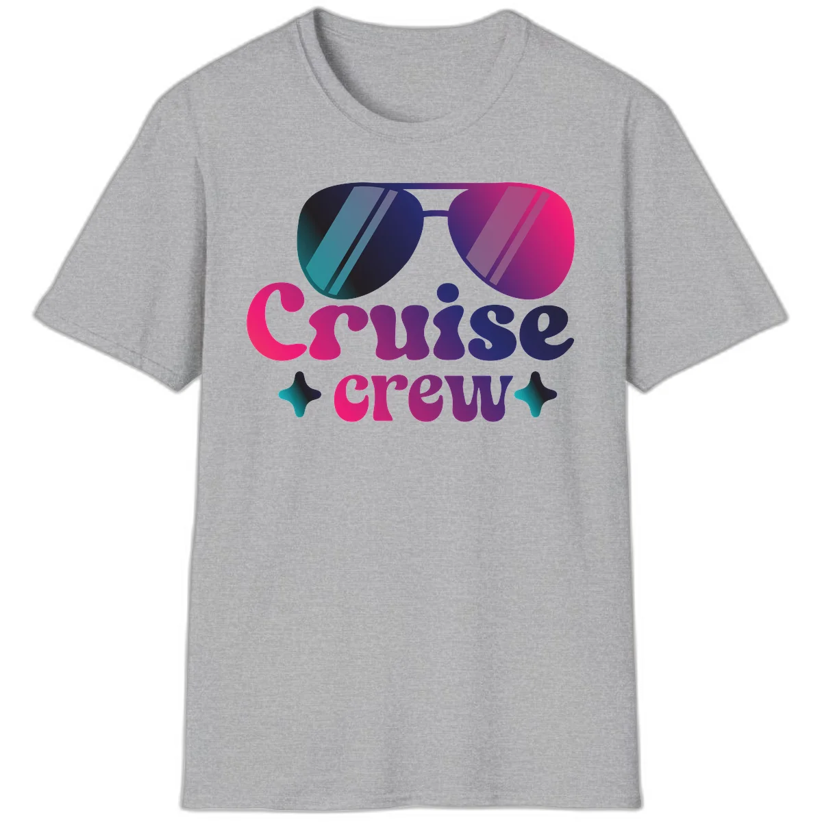 Cruise Crew Vibes T-Shirt in Sport Grey