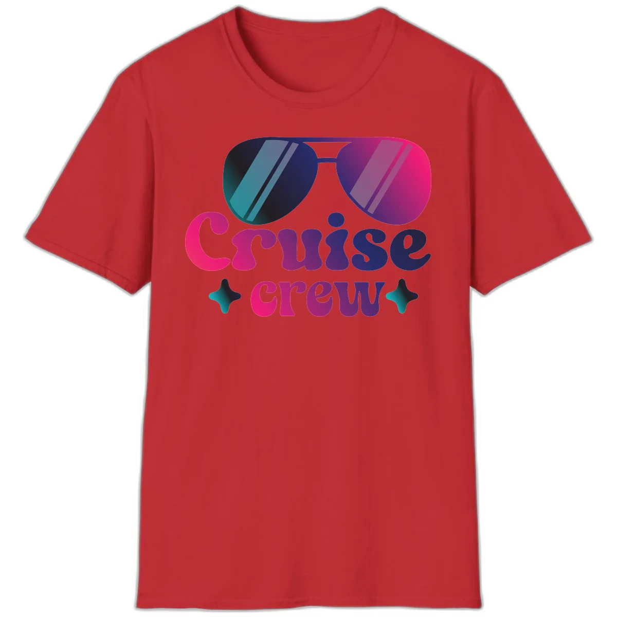 Cruise Crew Vibes T-Shirt in Red