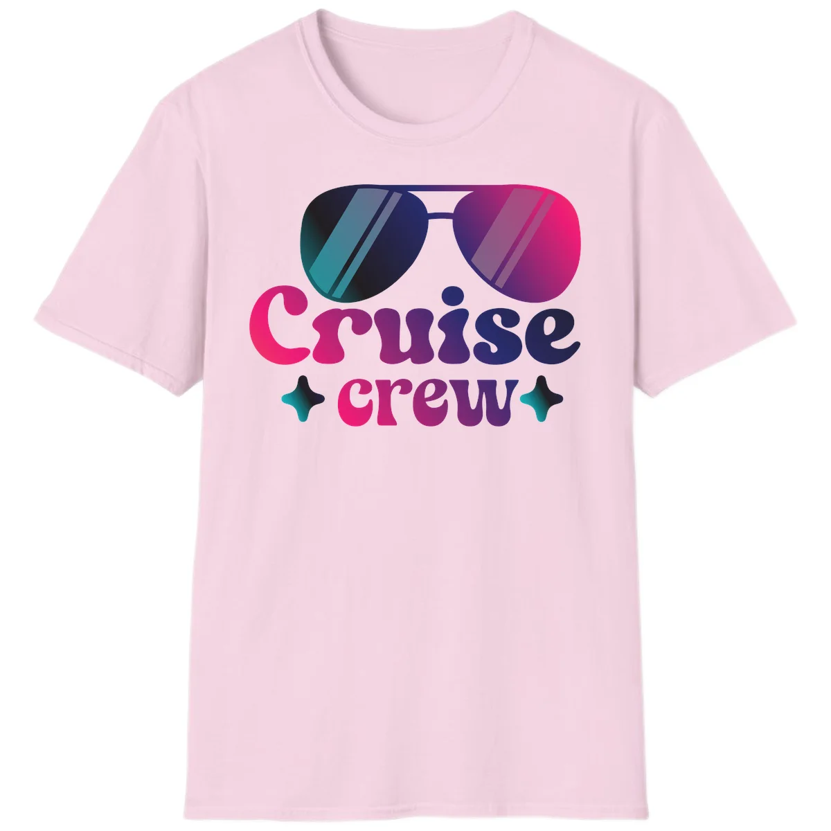 Cruise Crew Vibes T-Shirt in Light Pink