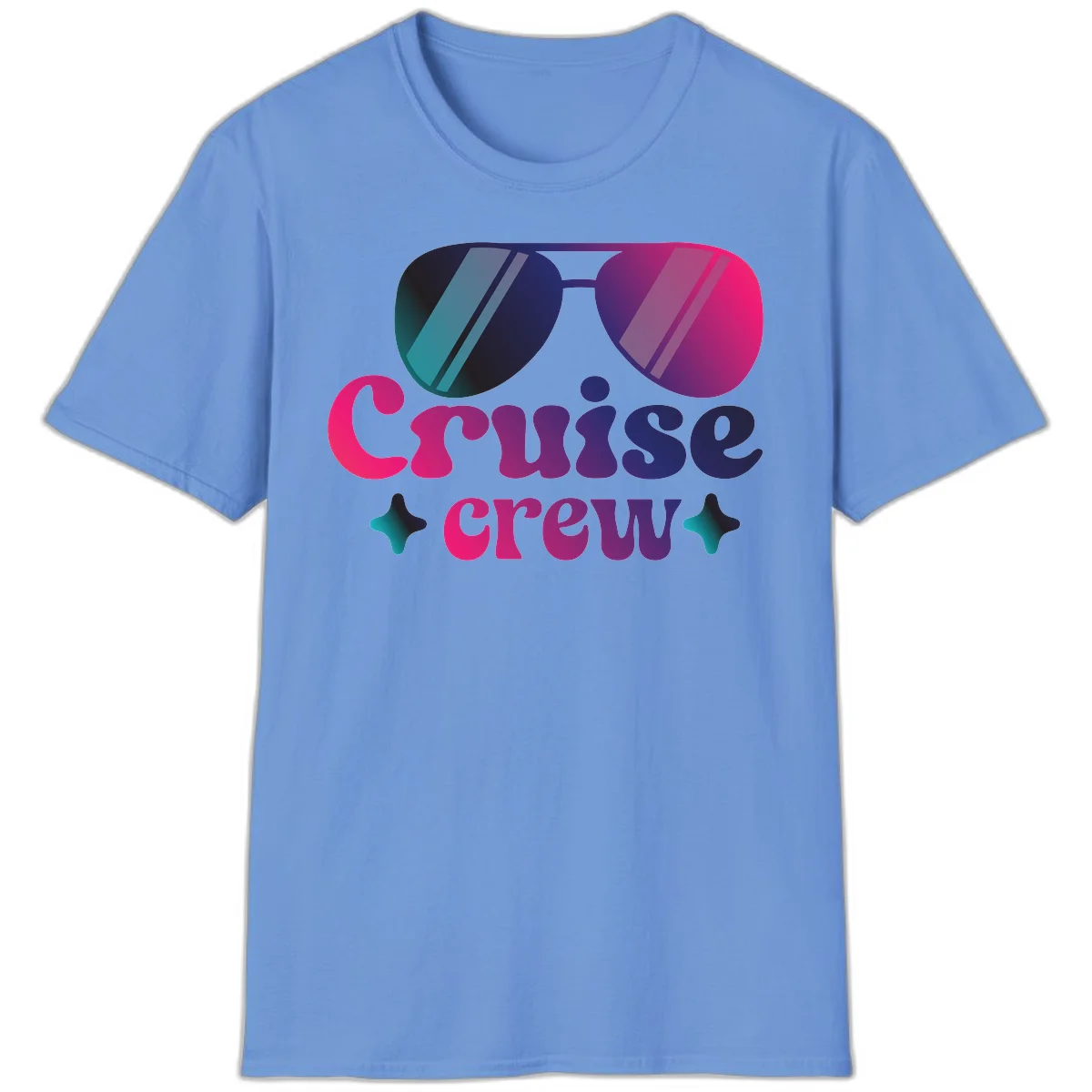 Cruise Crew Vibes T-Shirt in Carolina Blue