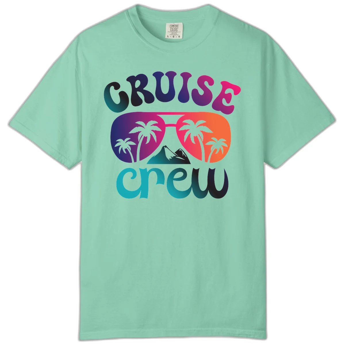 Cruise Crew Tropical Paradise Comfort Colors Tee in Island Reef