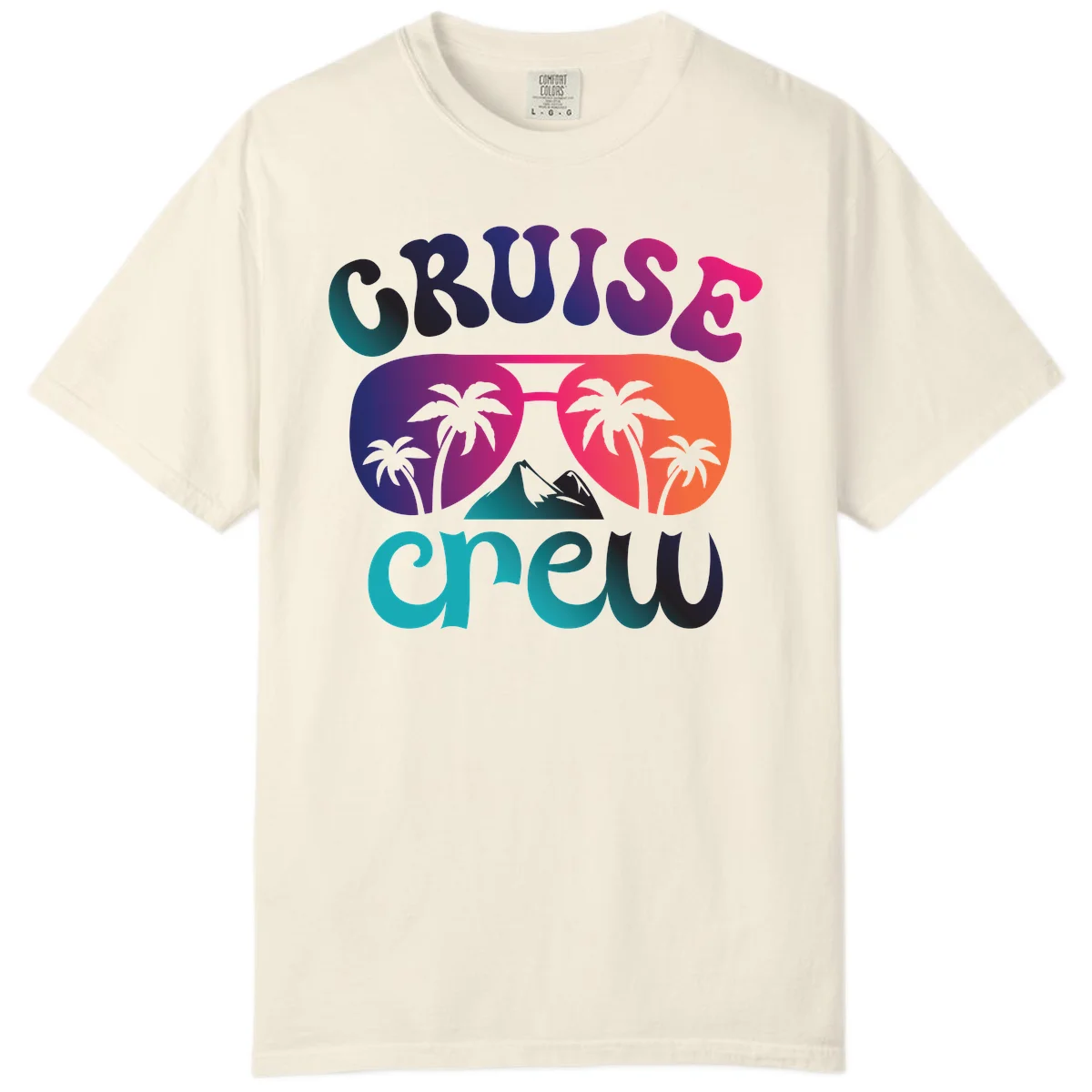 Cruise Crew Tropical Paradise Comfort Colors Tee in Ivory