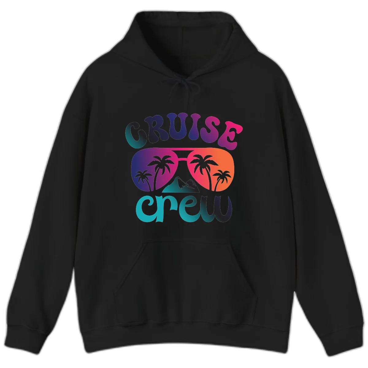 Cruise Crew Tropical Paradise Hoodie in Black