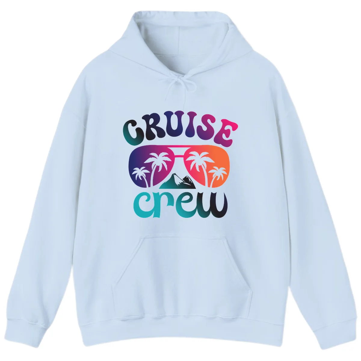 Cruise Crew Tropical Paradise Hoodie in Light Blue