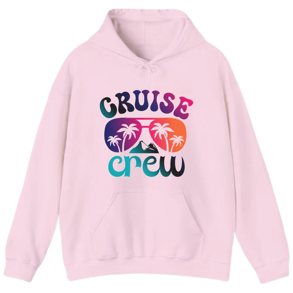 Cruise Crew Tropical Paradise Hoodie in Light Pink