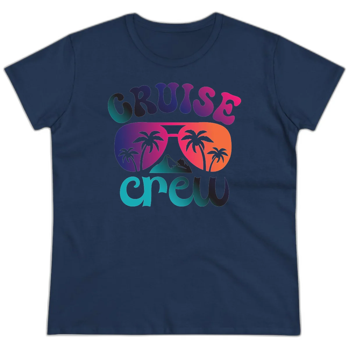 Cruise Crew Tropical Paradise Ladies Tee in Navy