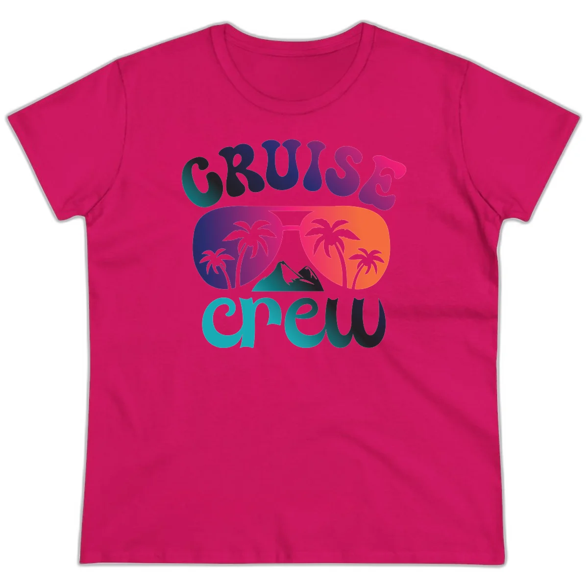 Cruise Crew Tropical Paradise Ladies Tee in Heliconia