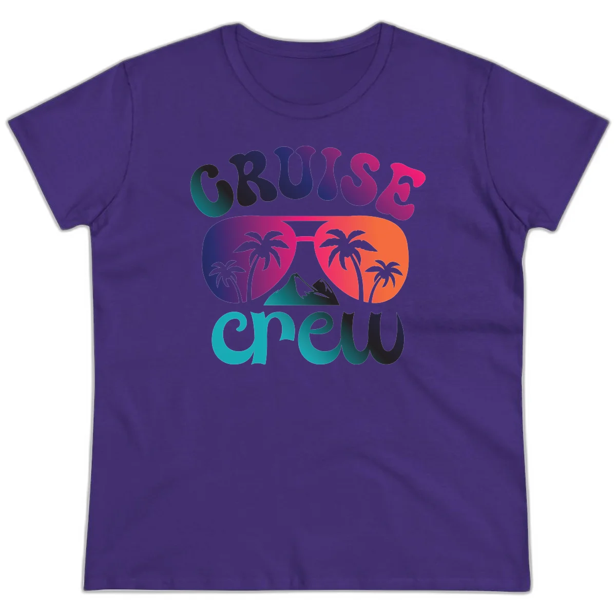 Cruise Crew Tropical Paradise Ladies Tee in Purple