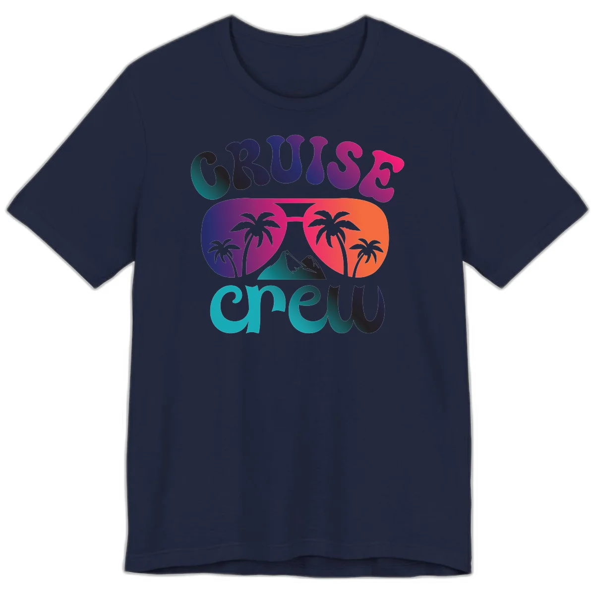 Cruise Crew Tropical Paradise Premium T-Shirt in Navy