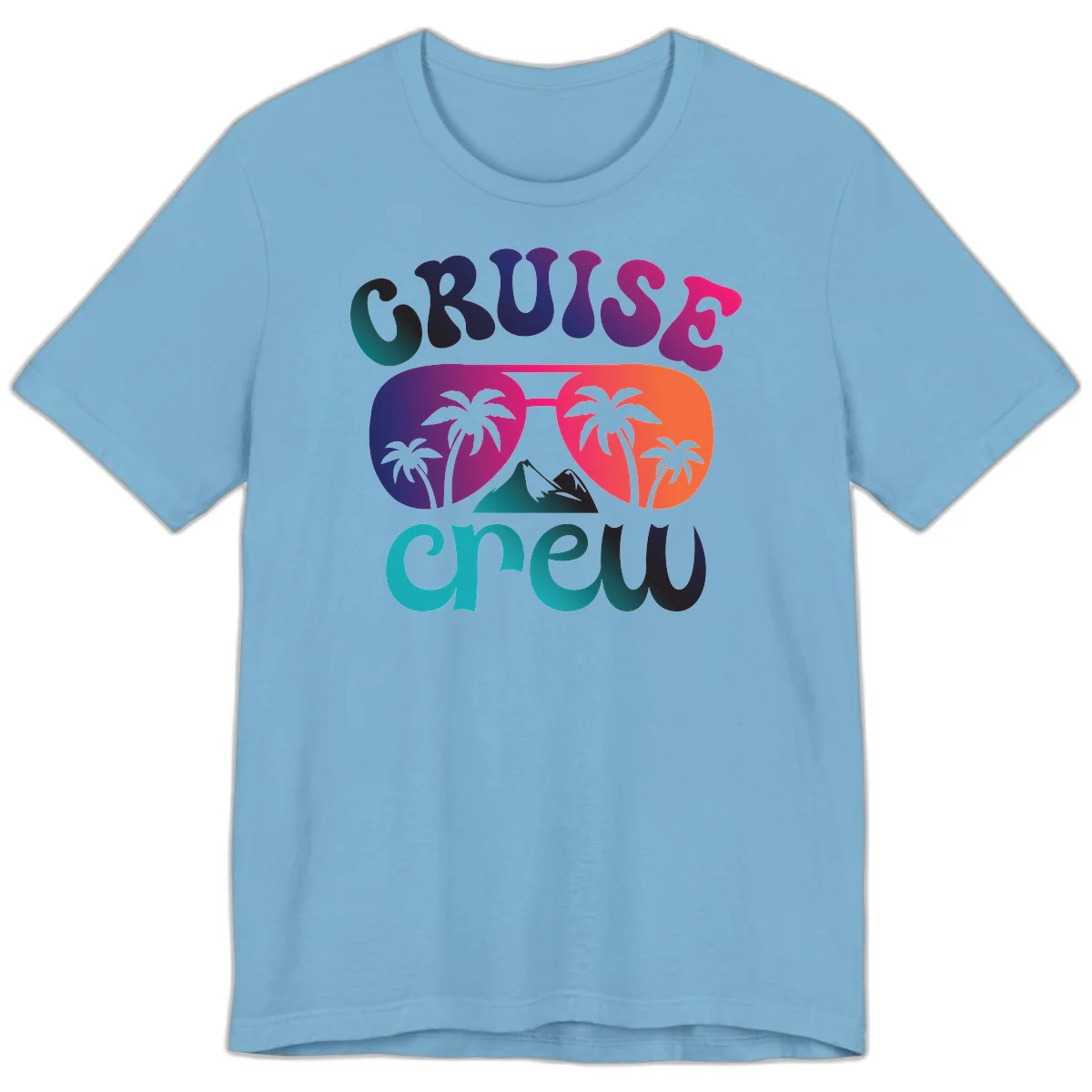 Cruise Crew Tropical Paradise Premium T-Shirt in Ocean Blue