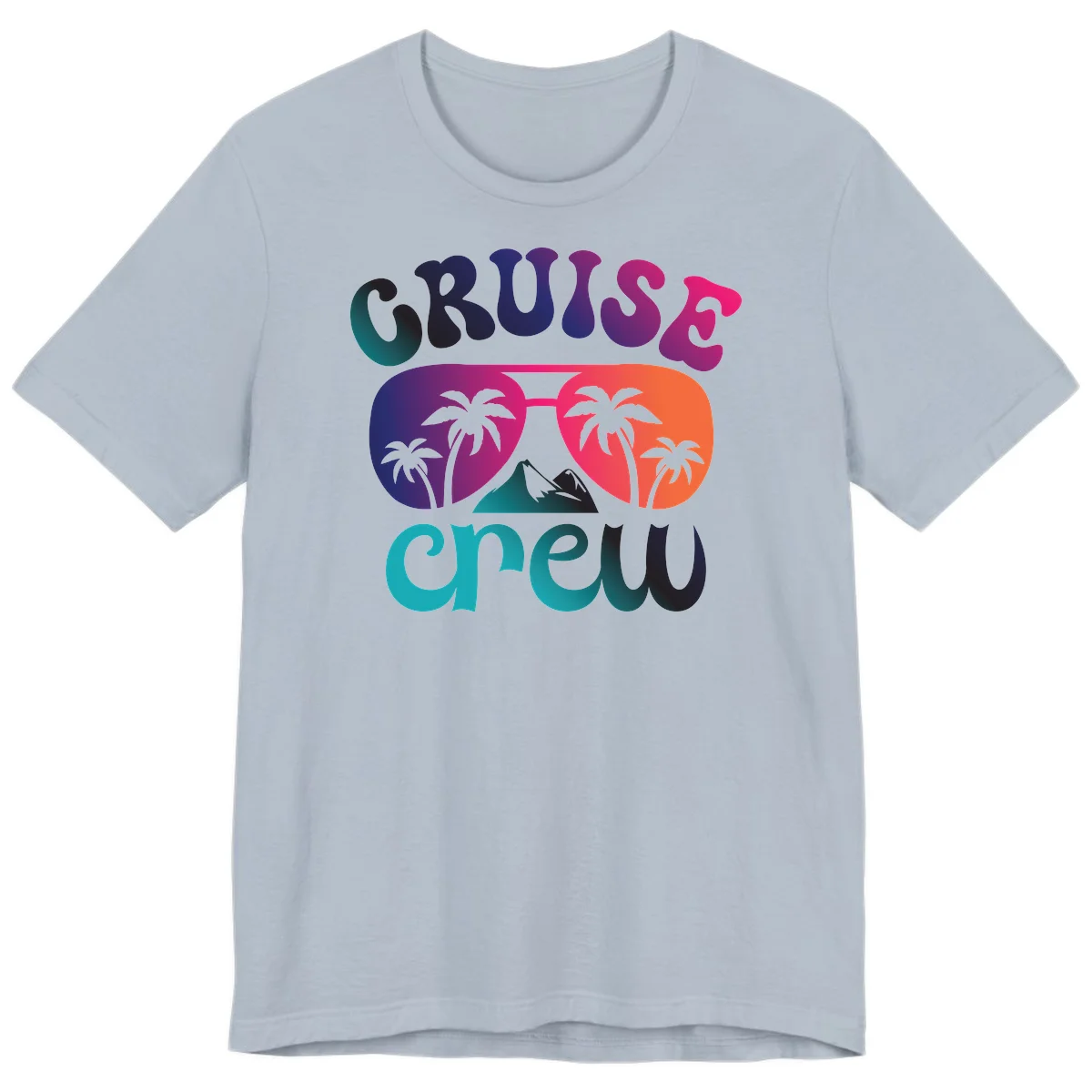 Cruise Crew Tropical Paradise Premium T-Shirt in Light Blue