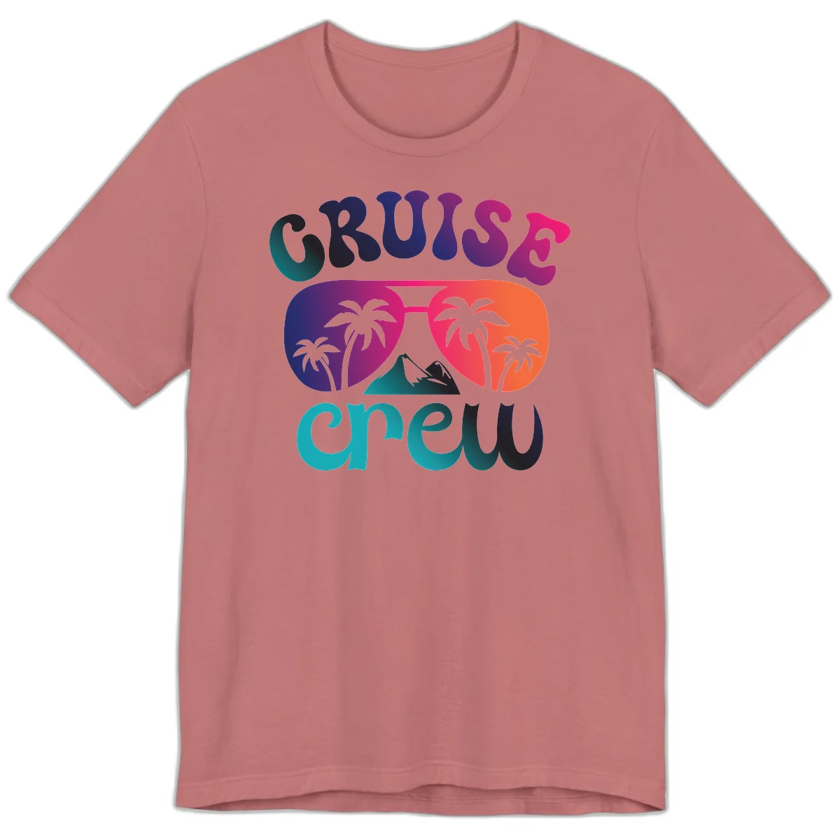 Cruise Crew Tropical Paradise Premium T-Shirt in Mauve