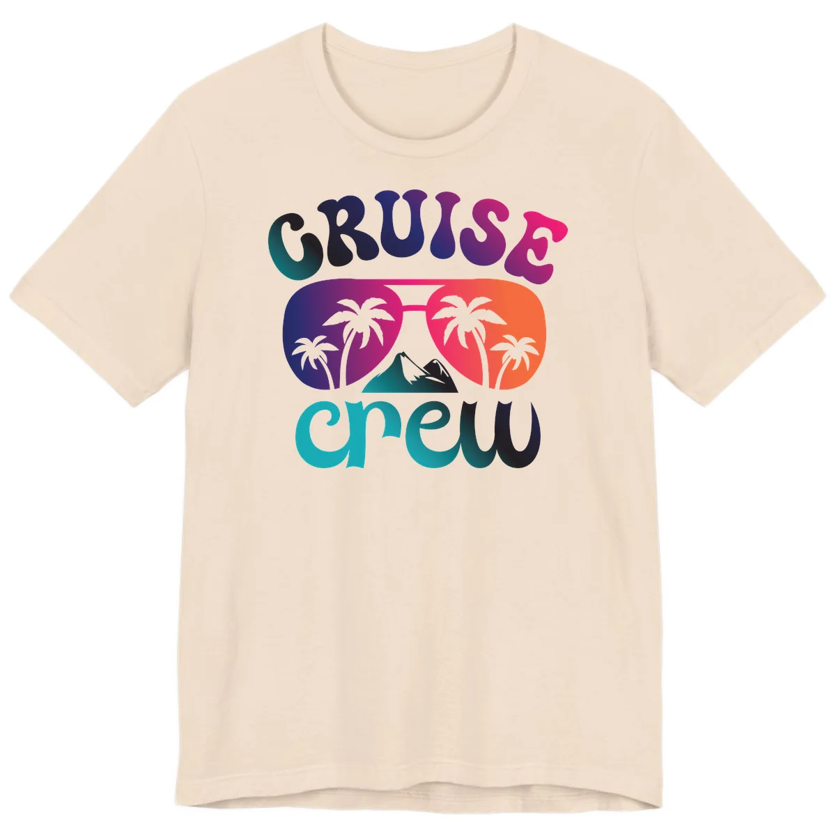 Cruise Crew Tropical Paradise Premium T-Shirt in Soft Cream